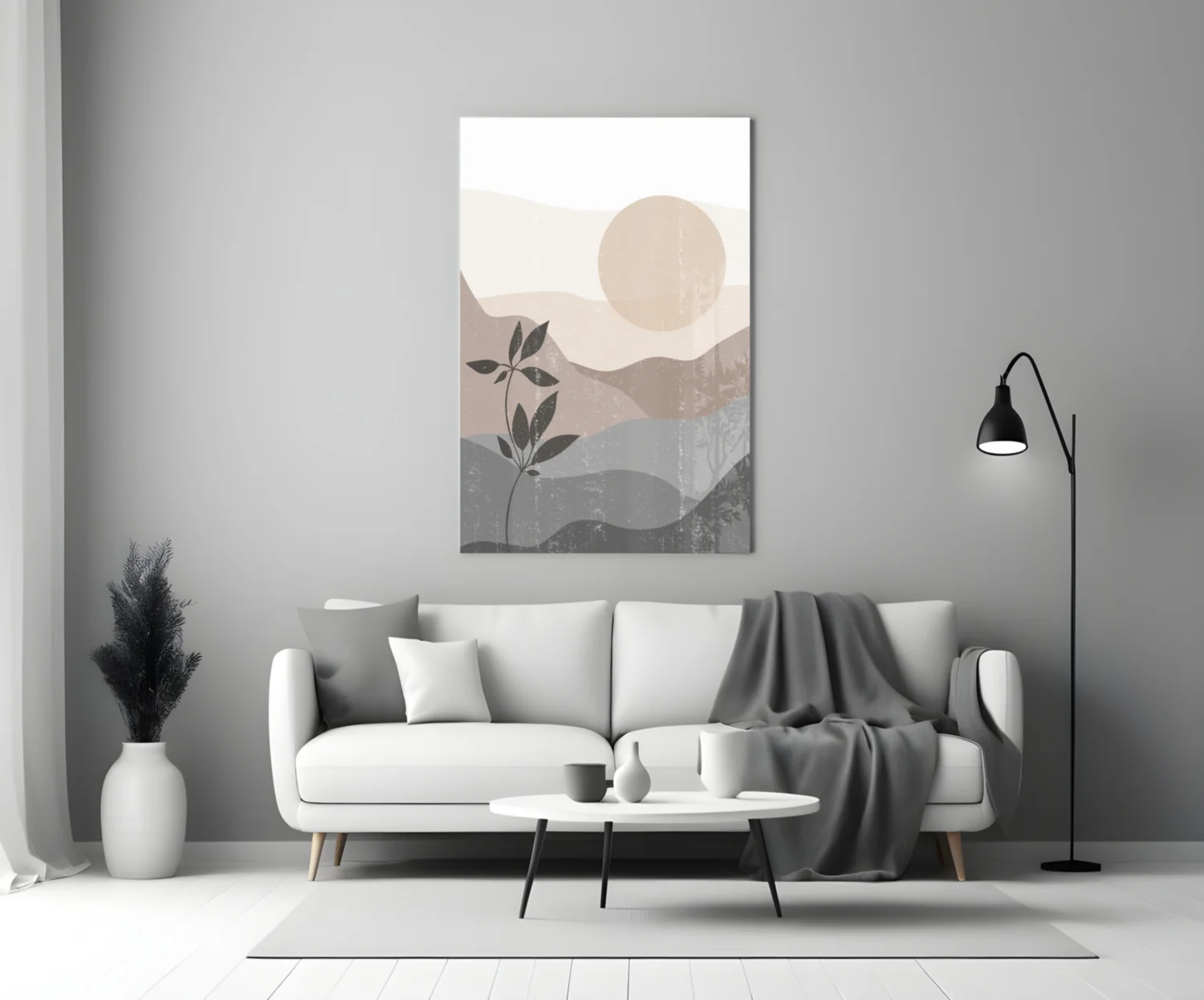 Small Leaves Glass Wall Art - Image 4