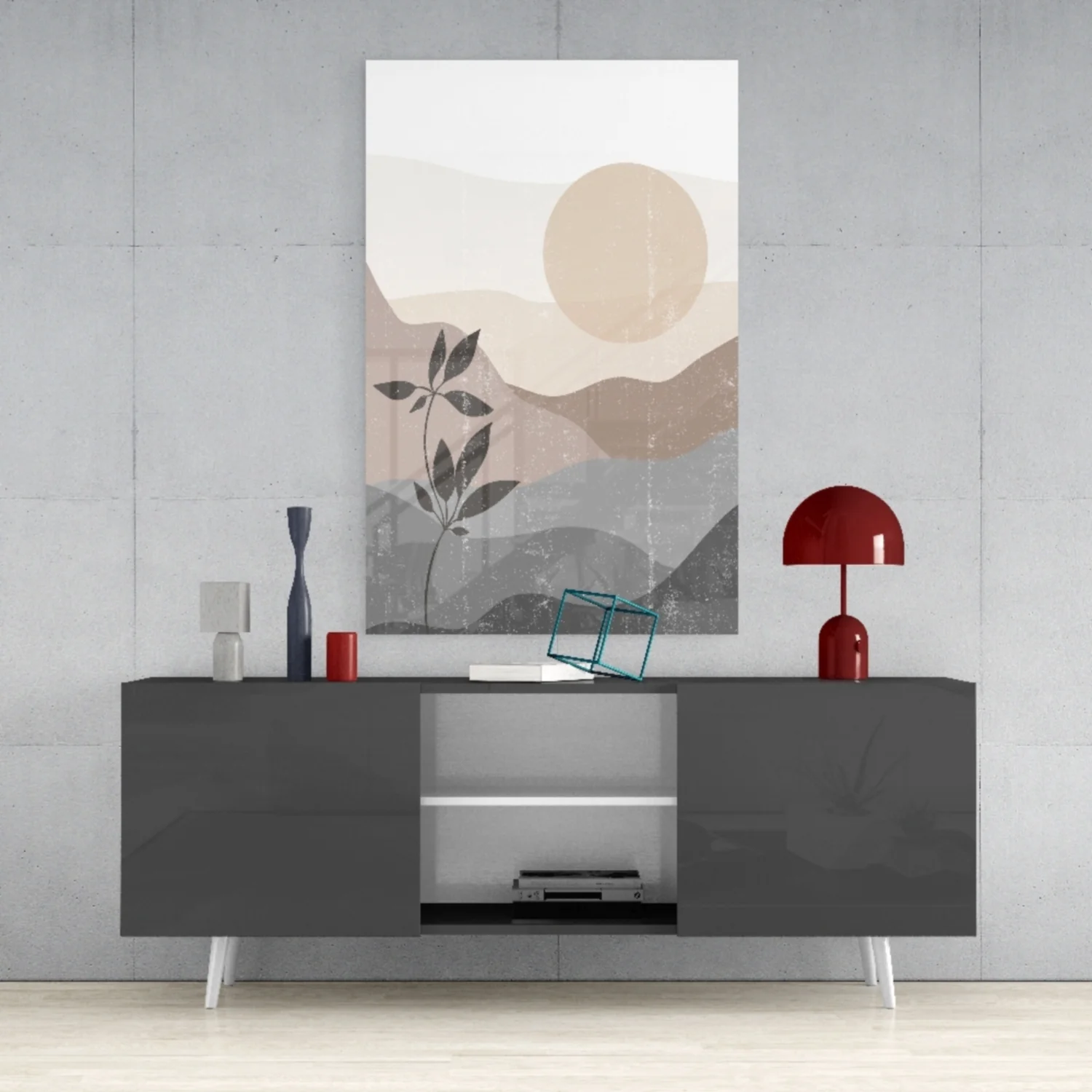 Small Leaves Glass Wall Art - Image 9
