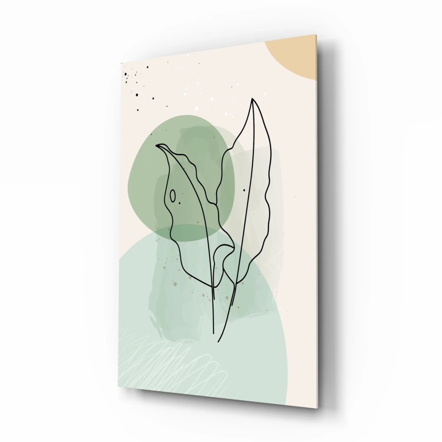 Abstract Shapes Glass Wall Art - Image 2