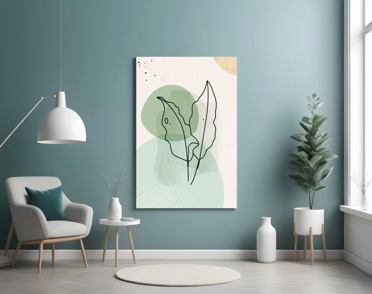 Abstract Shapes Glass Wall Art - Image 5