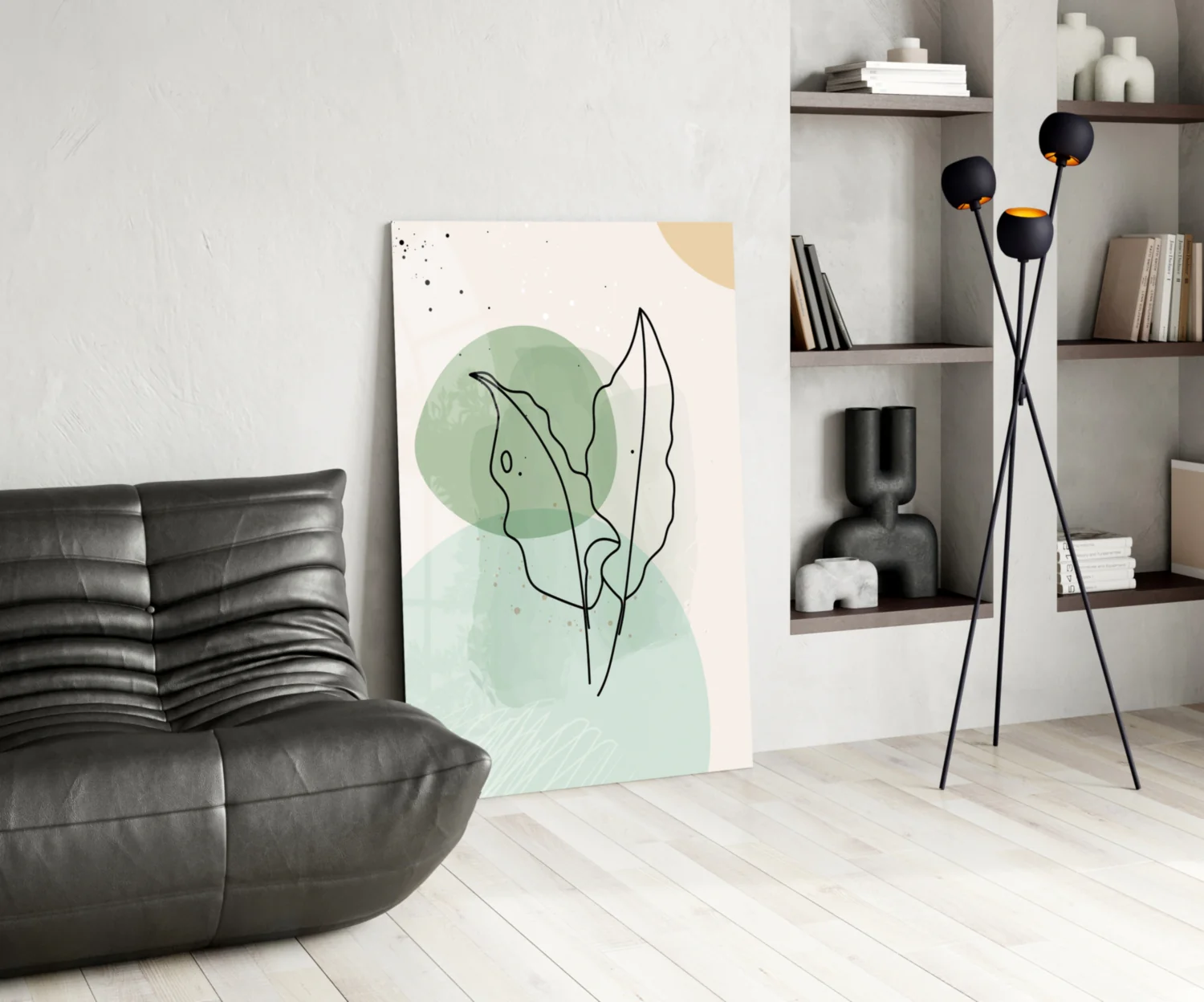 Abstract Shapes Glass Wall Art - Image 6