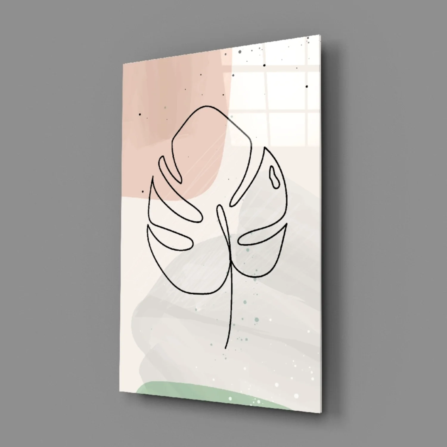 Abstract Shapes Glass Wall Art - Image 3