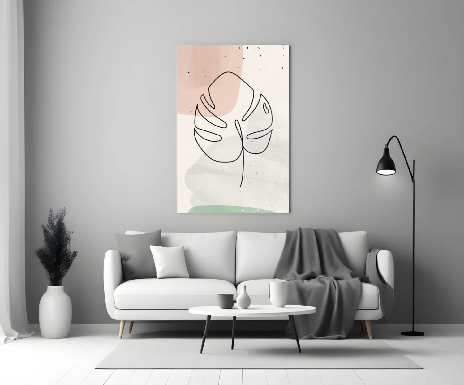 Abstract Shapes Glass Wall Art - Image 4