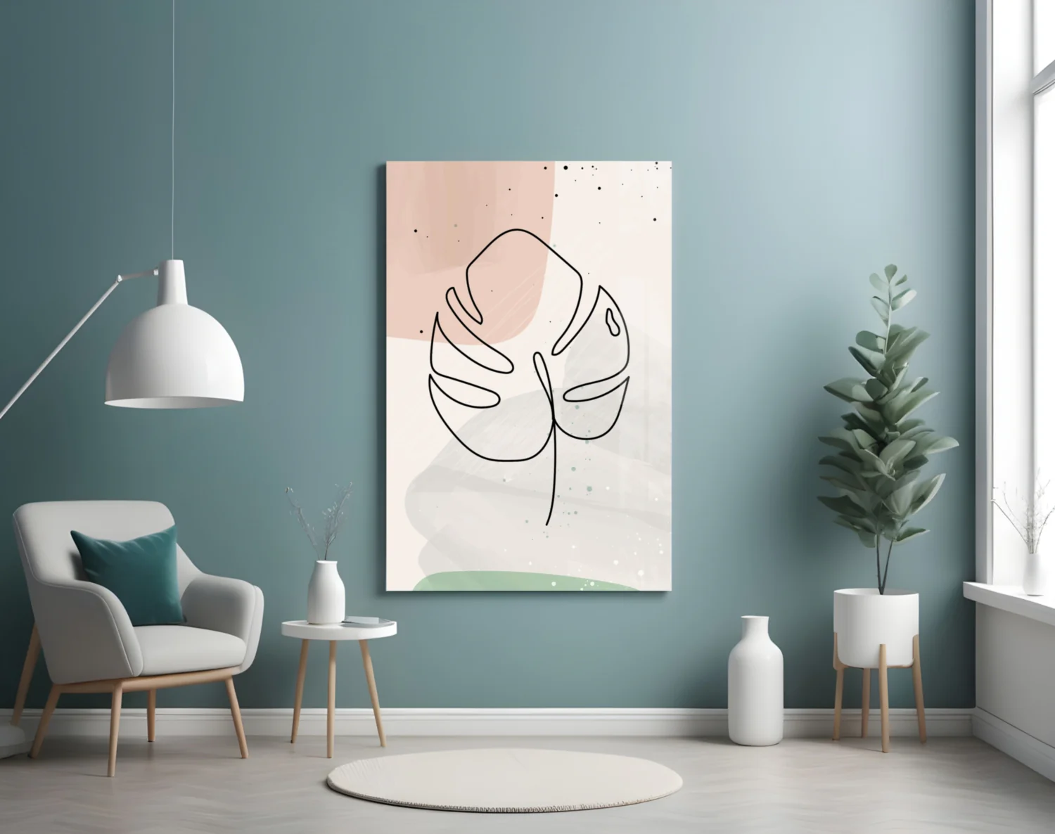 Abstract Shapes Glass Wall Art - Image 5