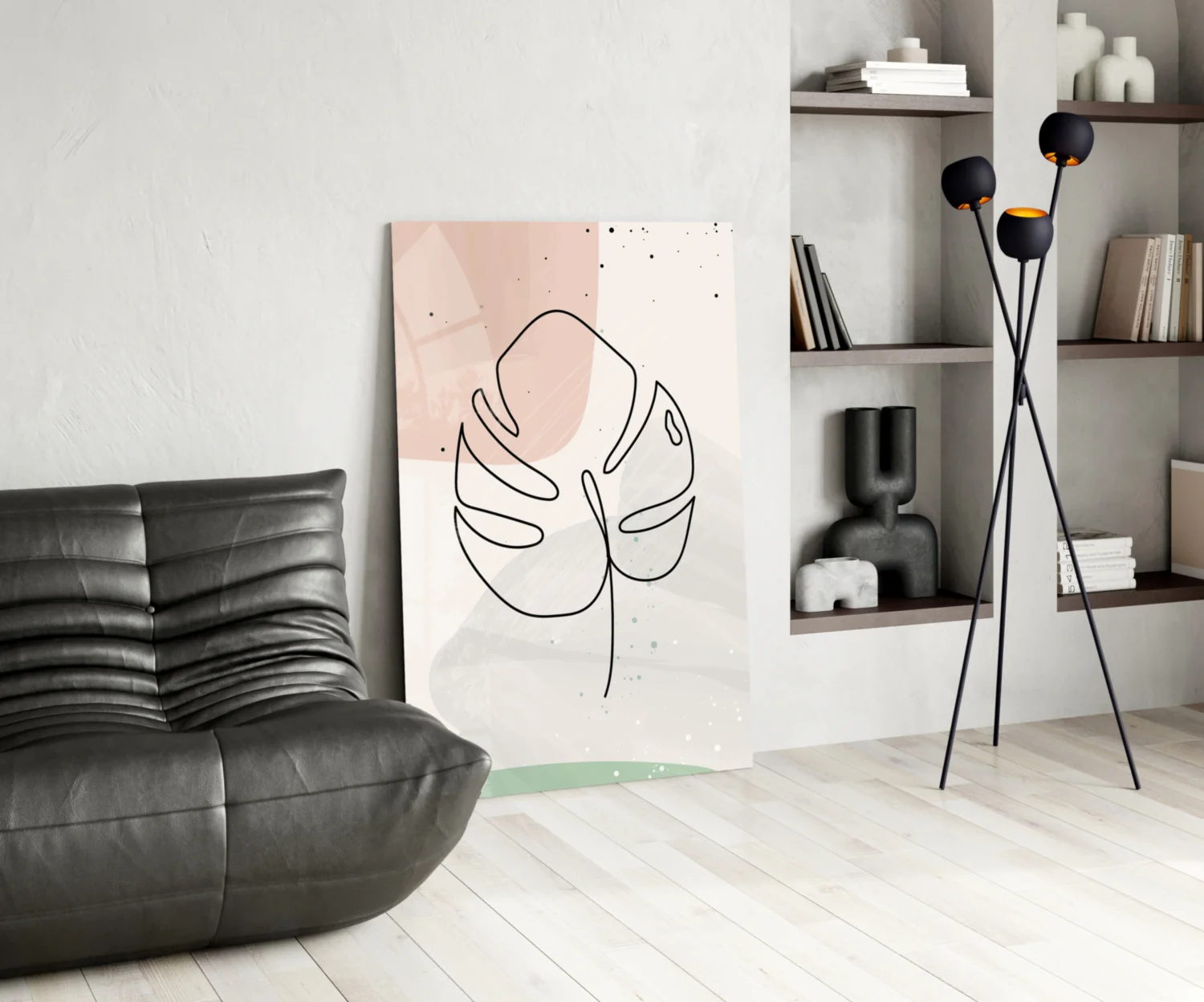 Abstract Shapes Glass Wall Art - Image 6