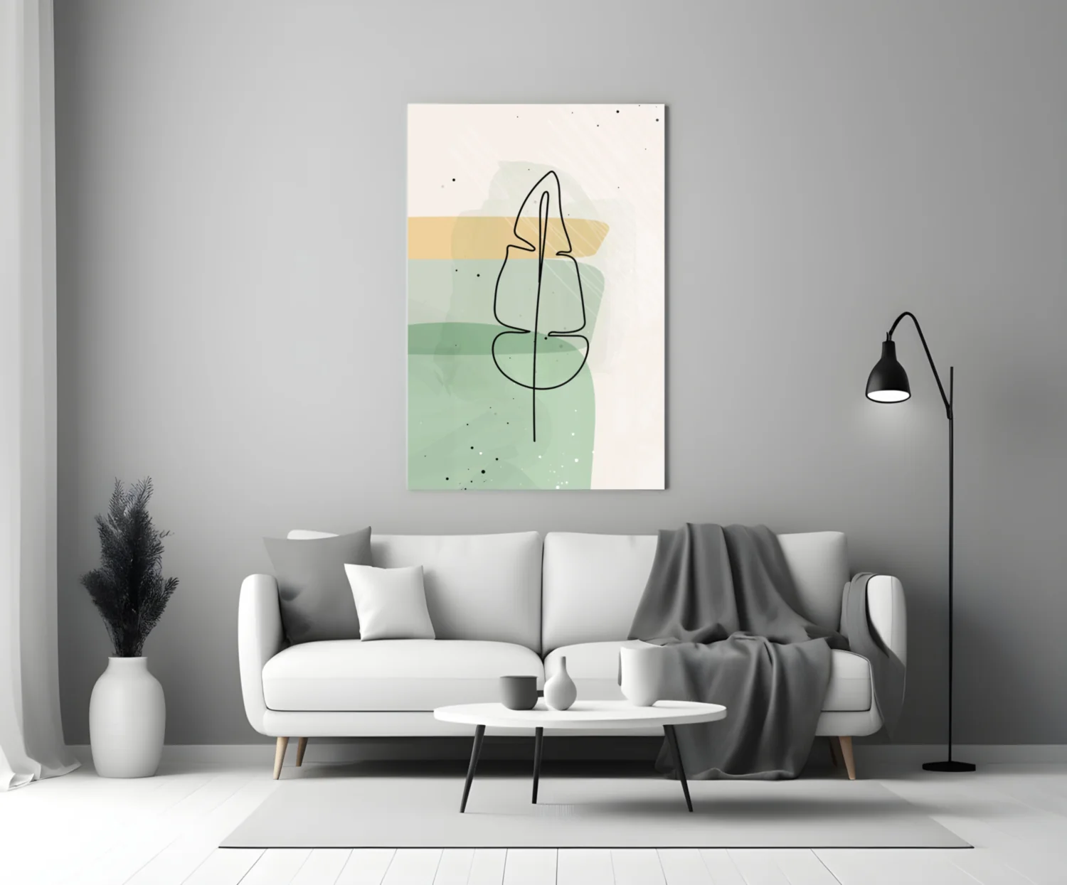 Abstract Shapes Glass Wall Art - Image 4