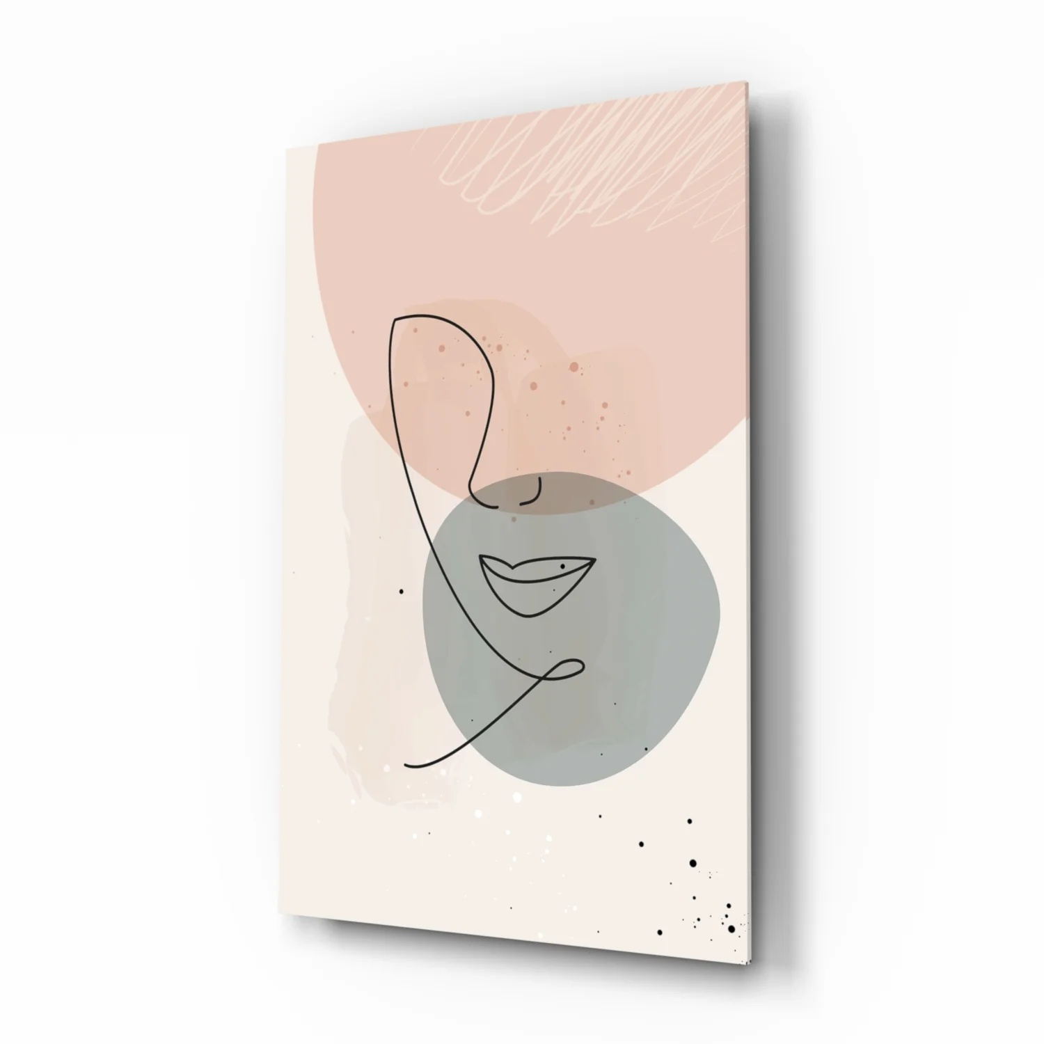 Abstract Shapes Glass Wall Art - Image 2