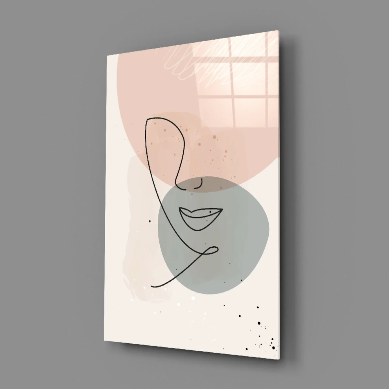 Abstract Shapes Glass Wall Art - Image 3