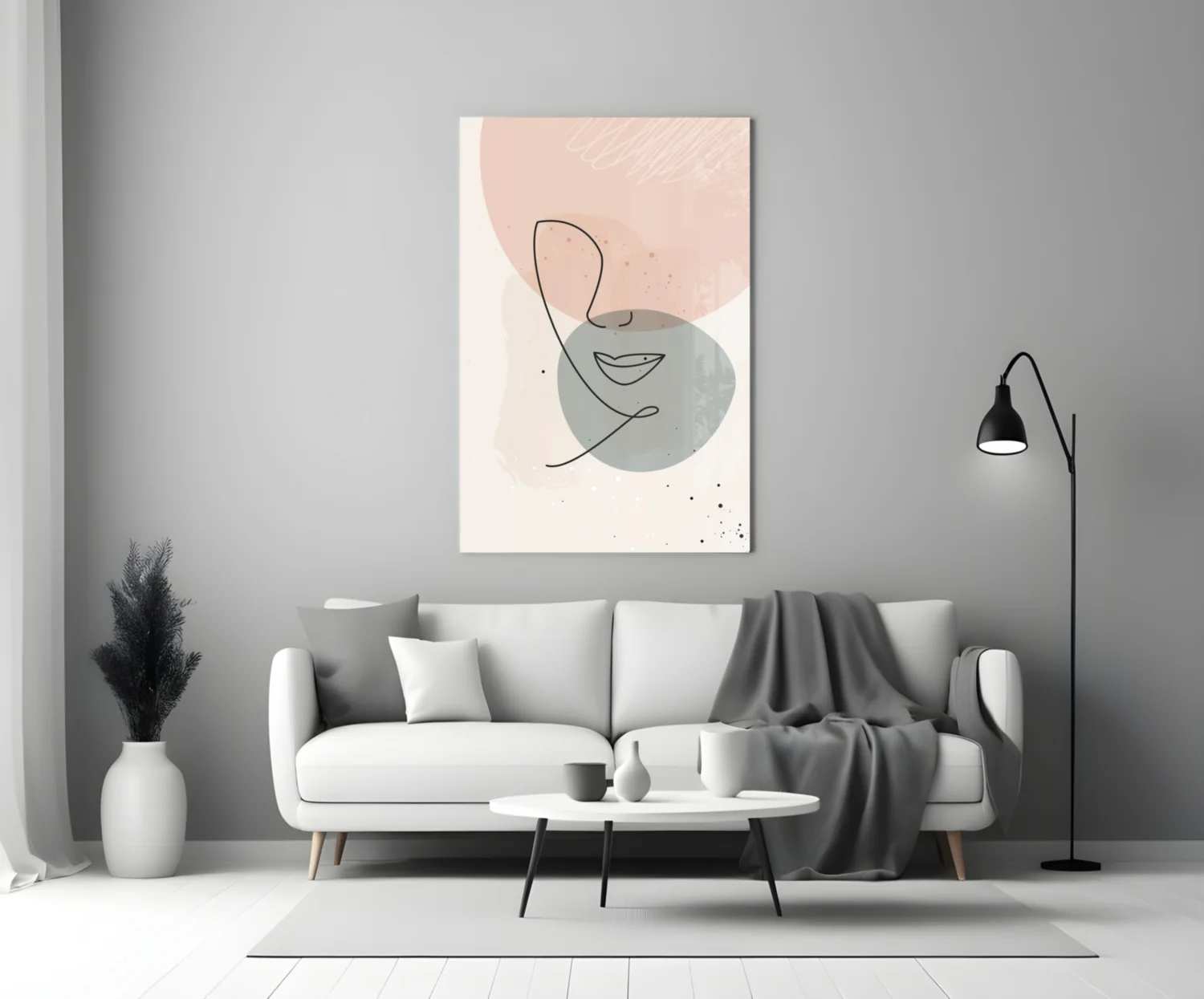 Abstract Shapes Glass Wall Art - Image 4