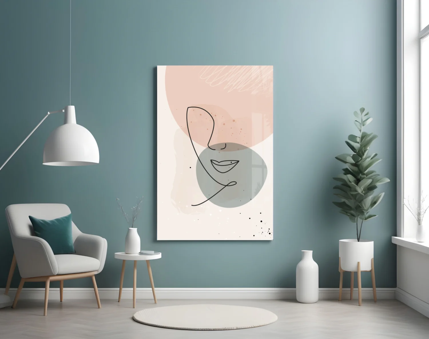 Abstract Shapes Glass Wall Art - Image 5