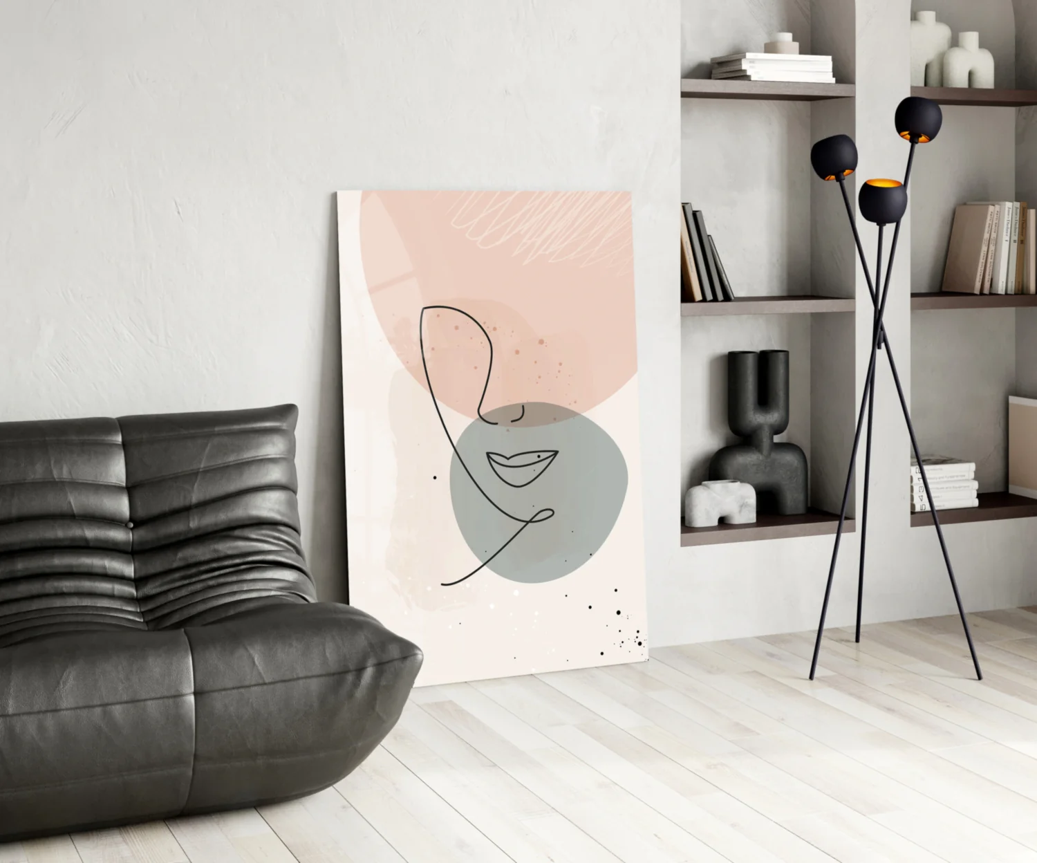 Abstract Shapes Glass Wall Art - Image 6