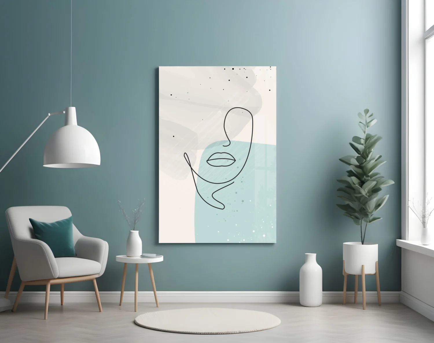 Abstract Shapes Glass Wall Art - Image 6