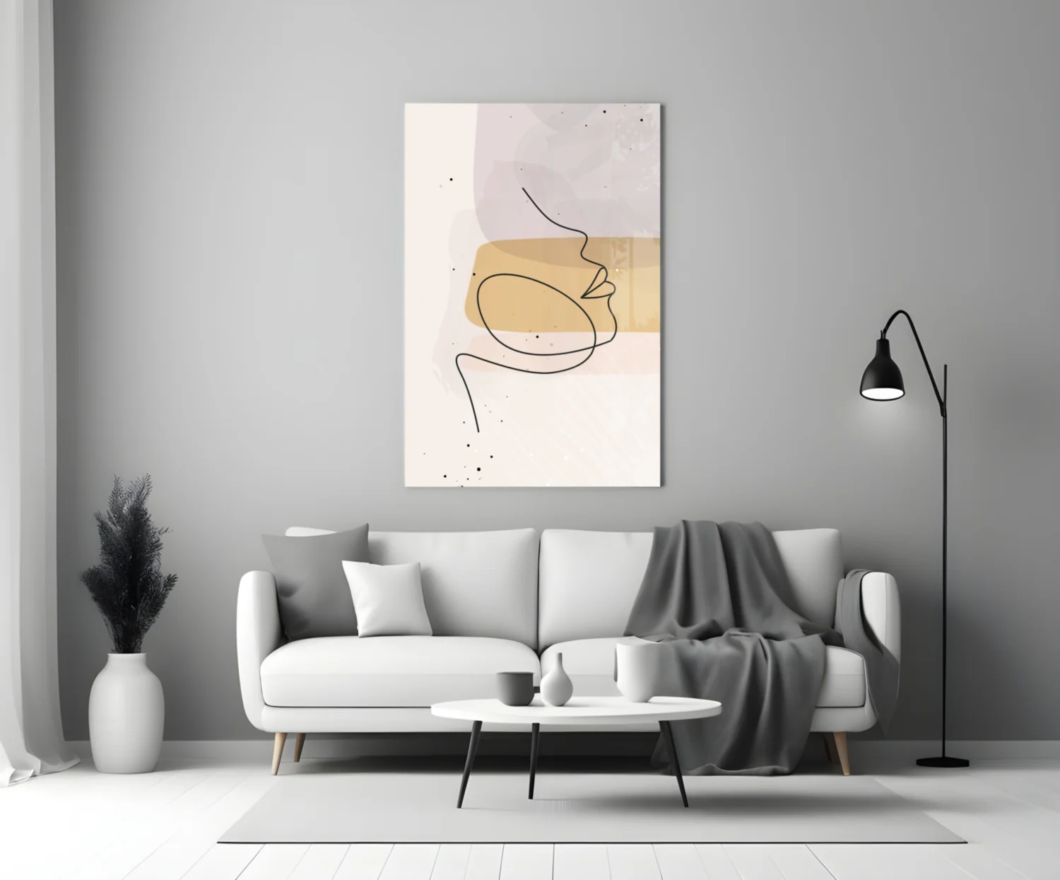 Abstract Shapes Glass Wall Art - Image 4