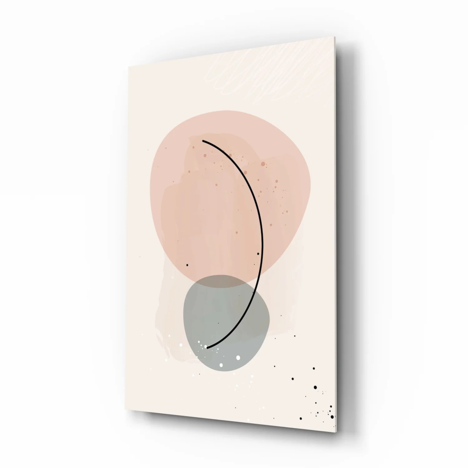 Abstract Shapes Glass Wall Art - Image 2