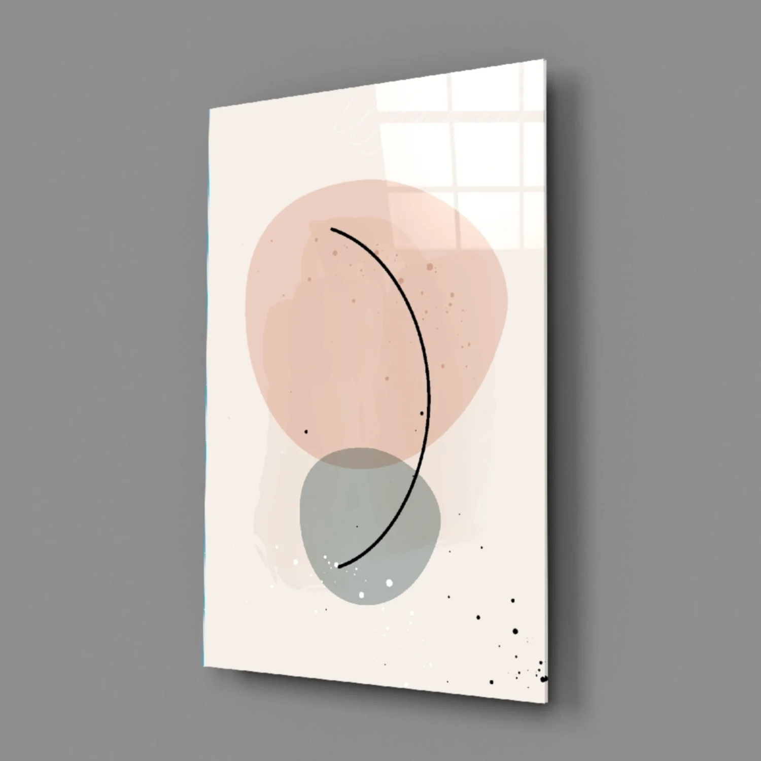 Abstract Shapes Glass Wall Art - Image 3