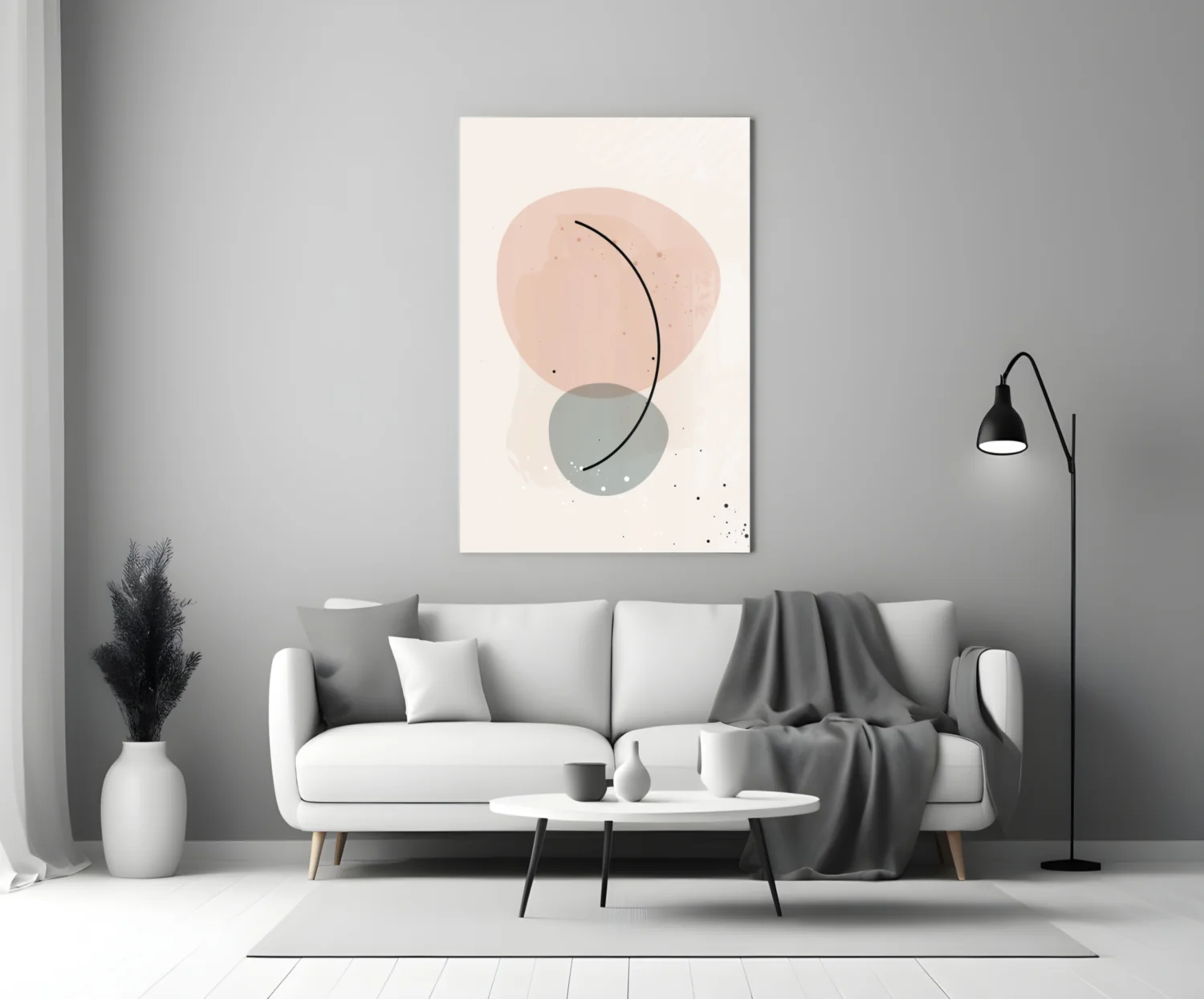 Abstract Shapes Glass Wall Art - Image 4