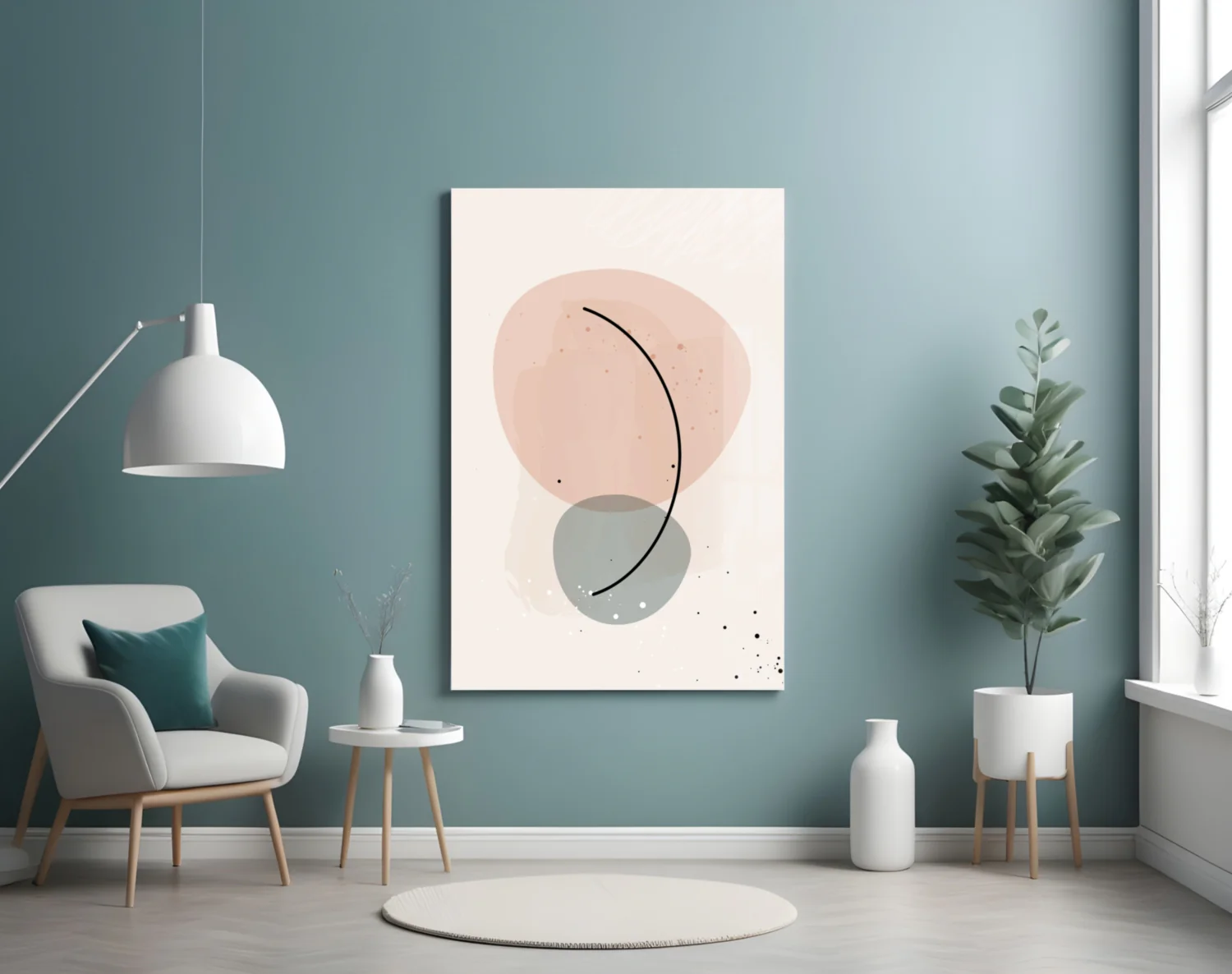 Abstract Shapes Glass Wall Art - Image 5
