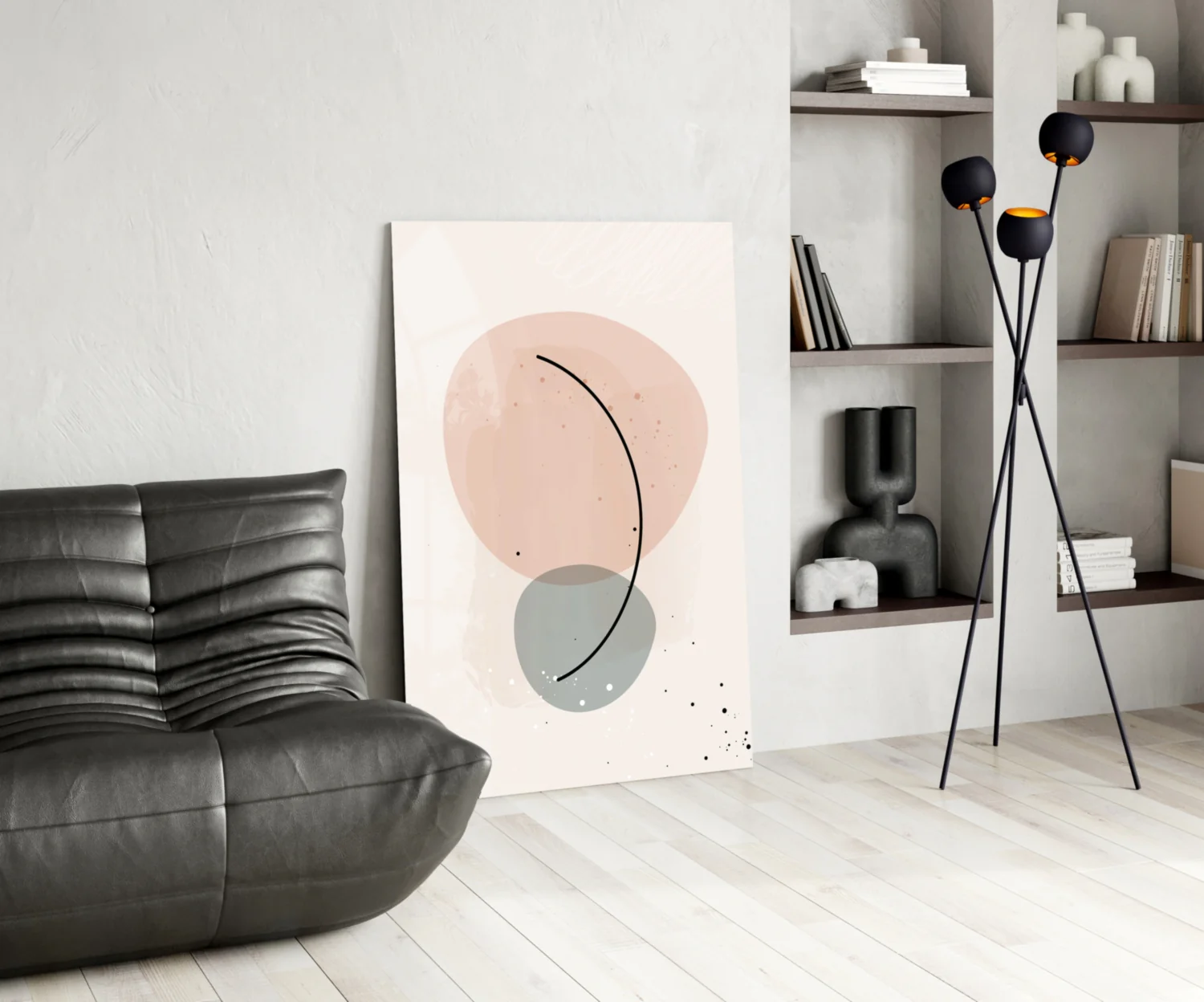 Abstract Shapes Glass Wall Art - Image 6