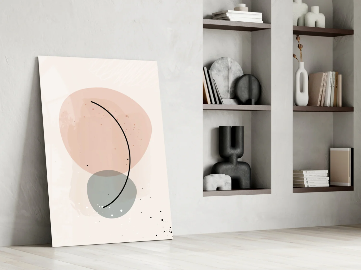 Abstract Shapes Glass Wall Art - Image 7