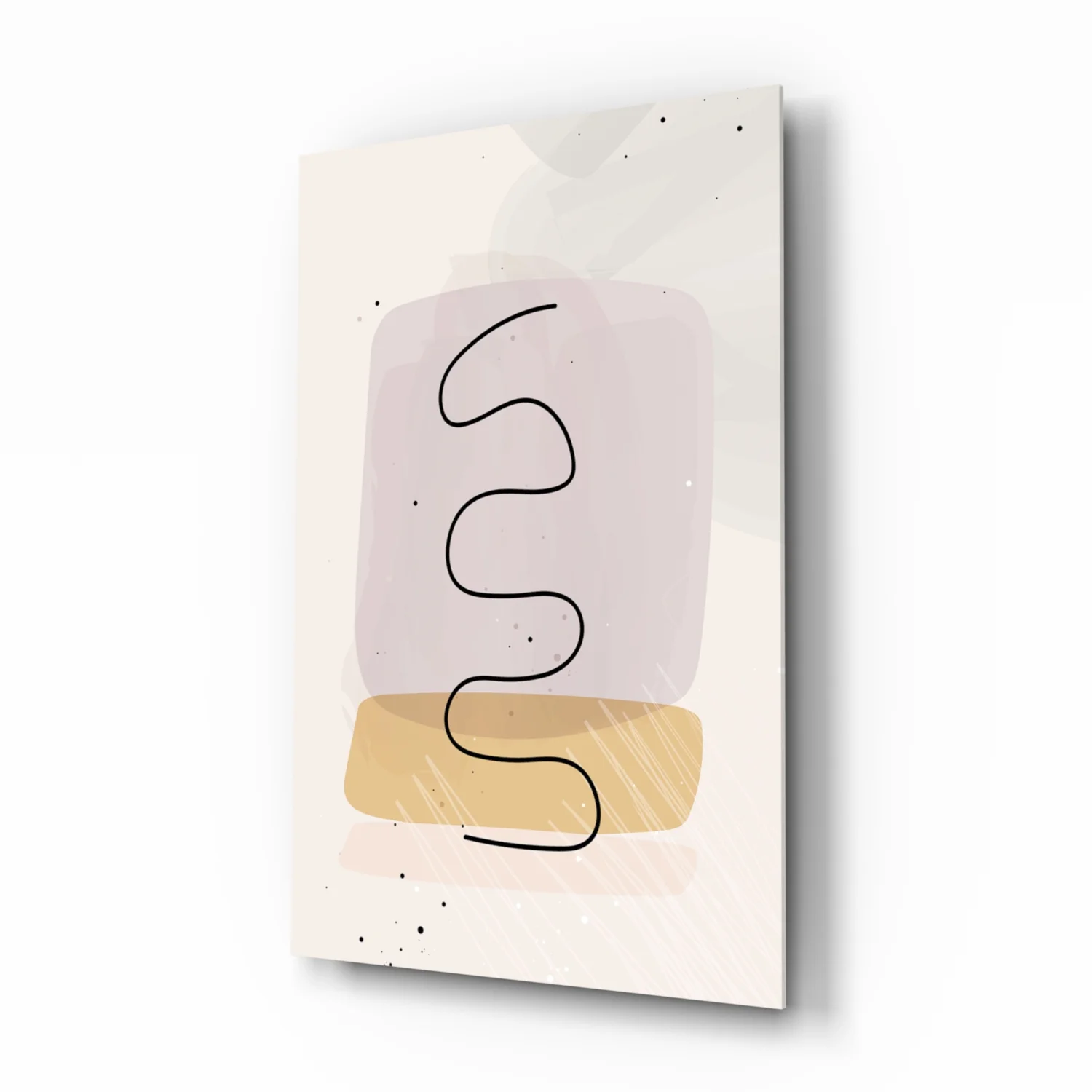 Abstract Shapes Glass Wall Art - Image 2