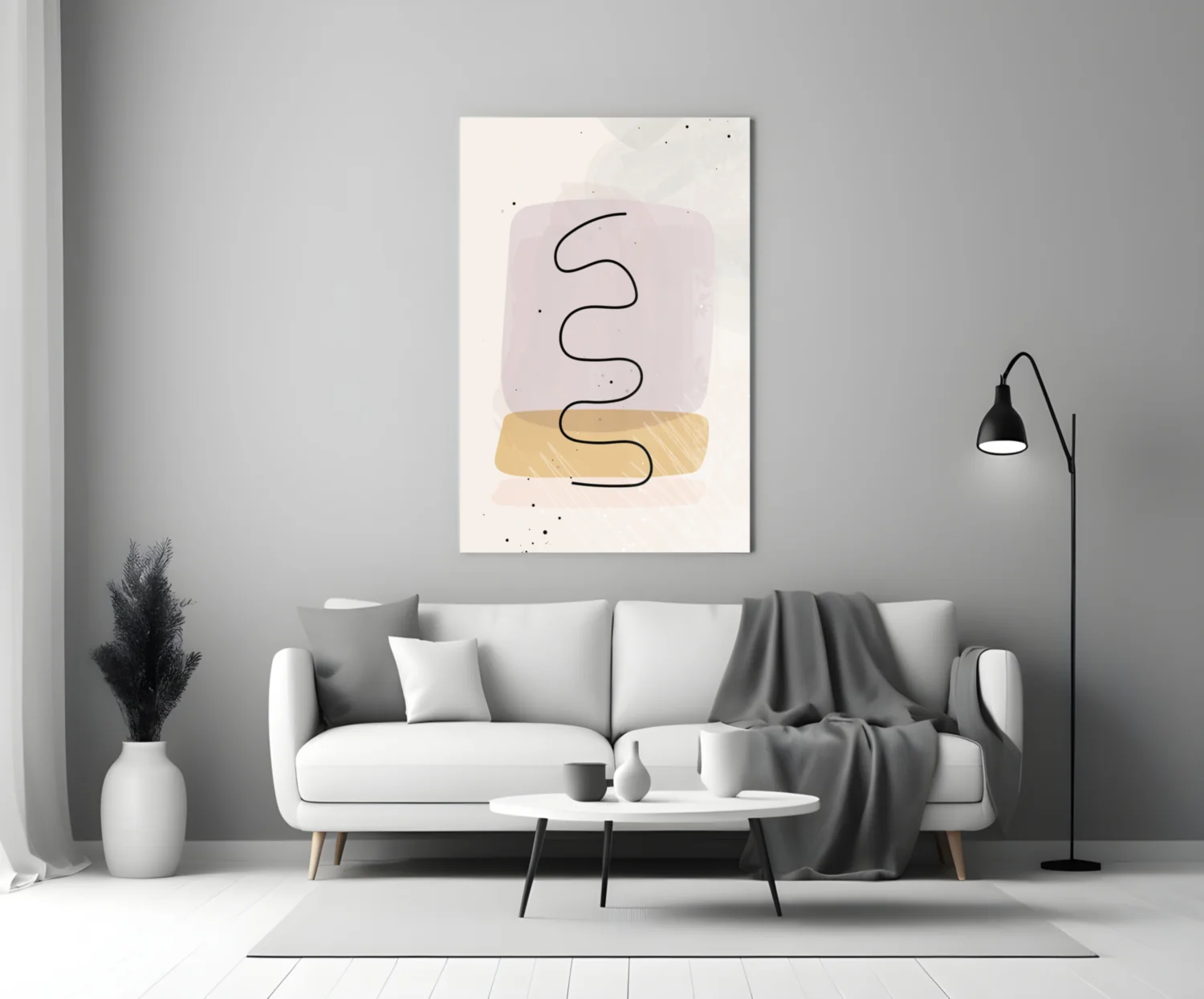Abstract Shapes Glass Wall Art - Image 4