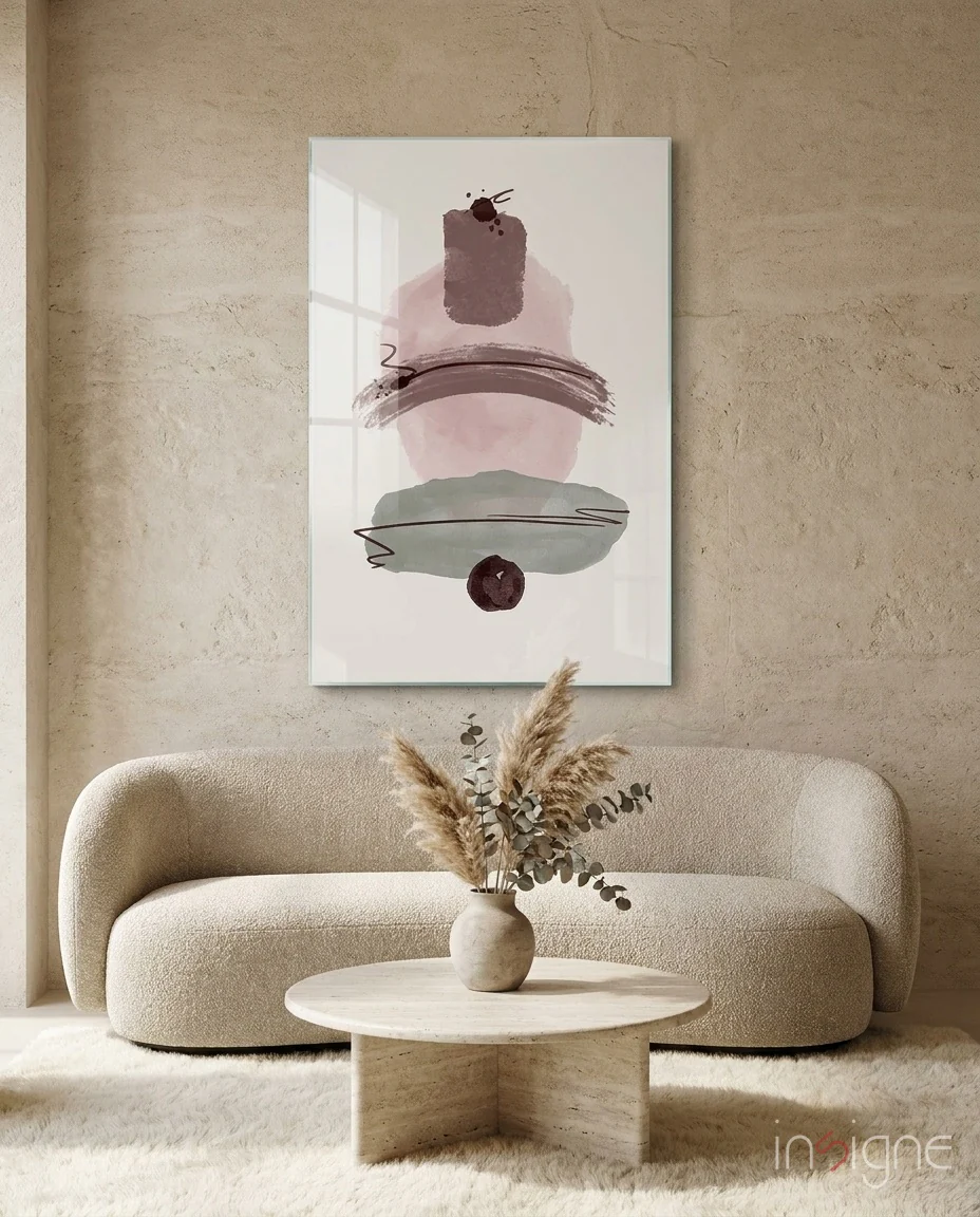 Abstract Shapes Glass Wall Art - Image 12