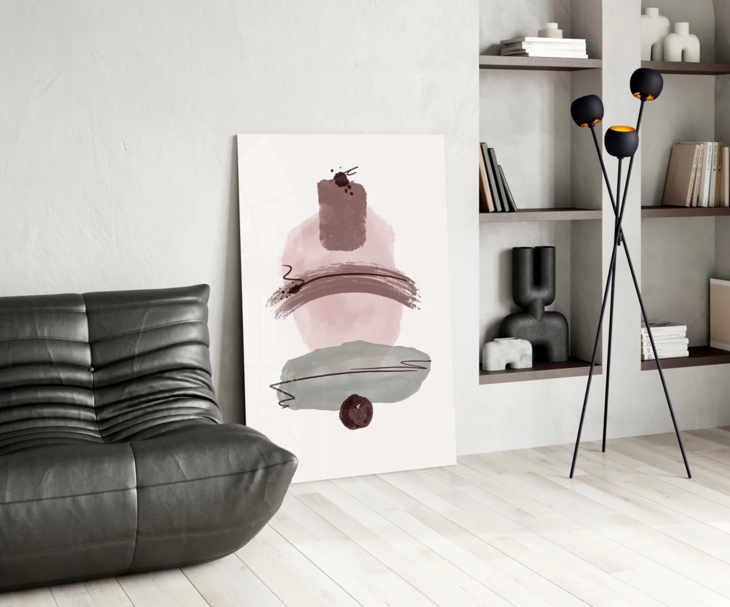 Abstract Shapes Glass Wall Art - Image 6