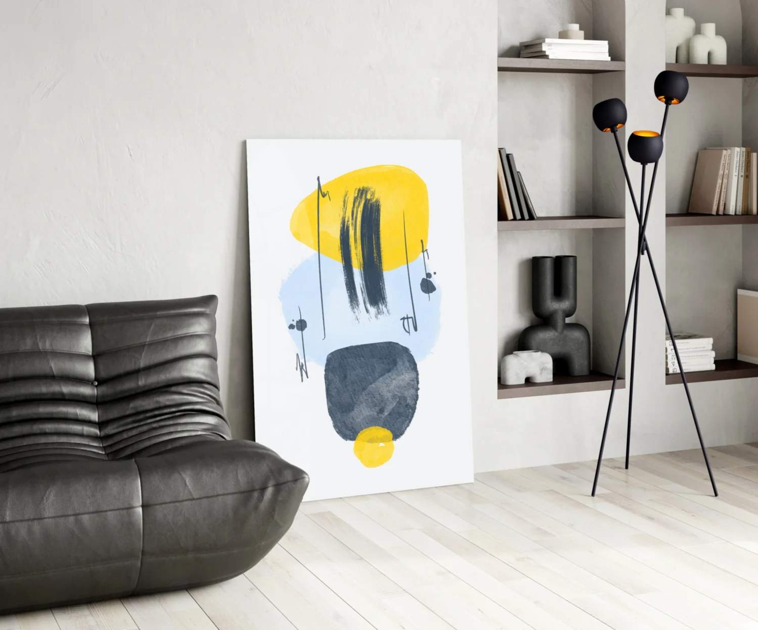 Abstract Shapes Glass Wall Art - Image 6