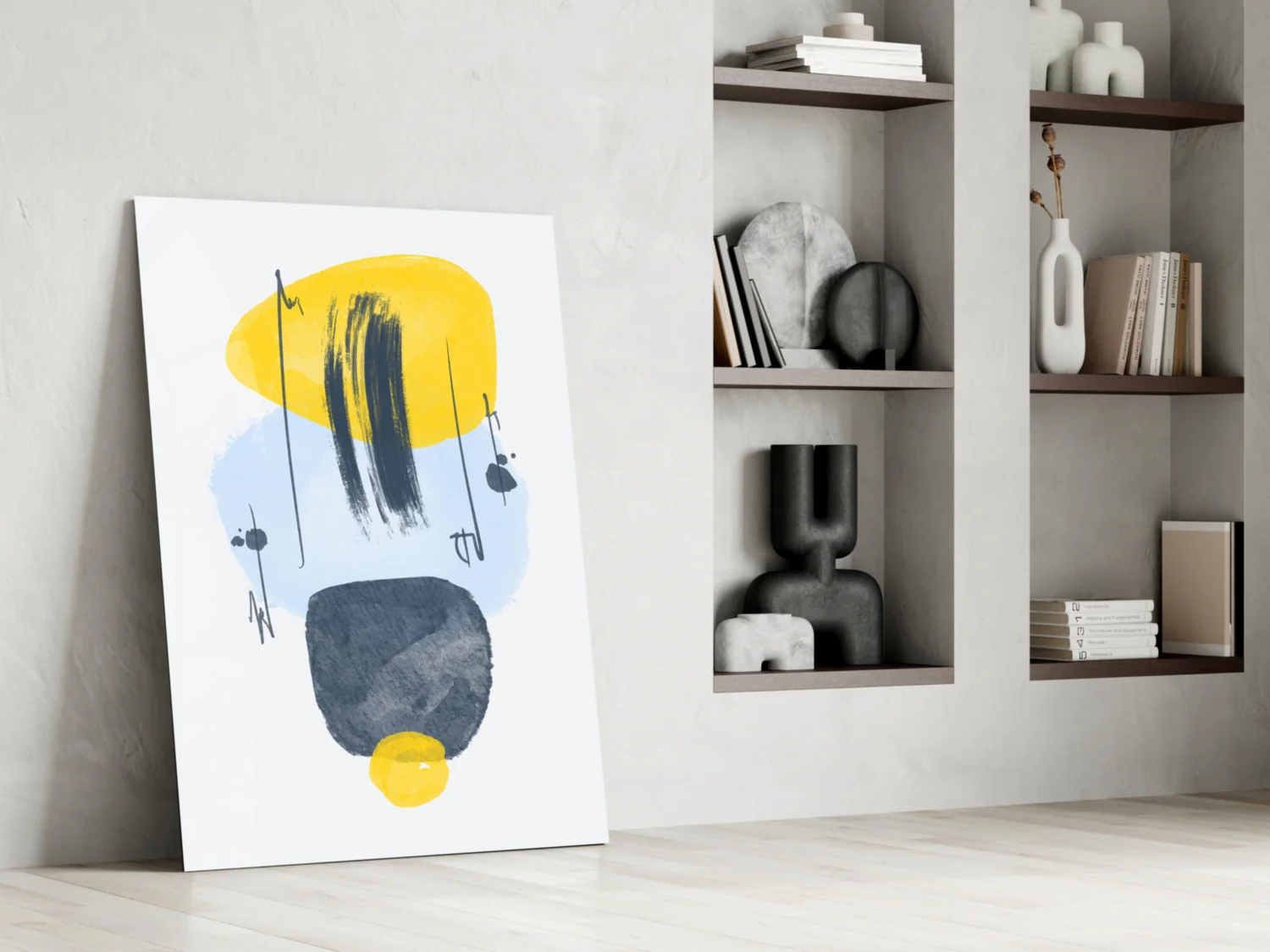 Abstract Shapes Glass Wall Art - Image 7