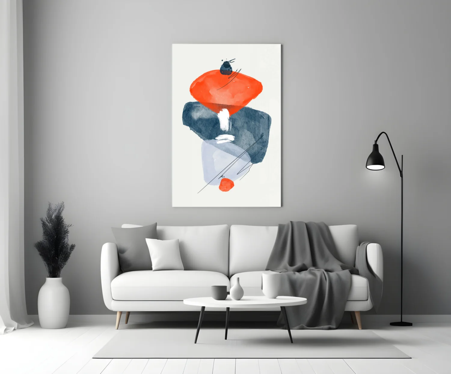 Abstract Shapes Glass Wall Art - Image 5