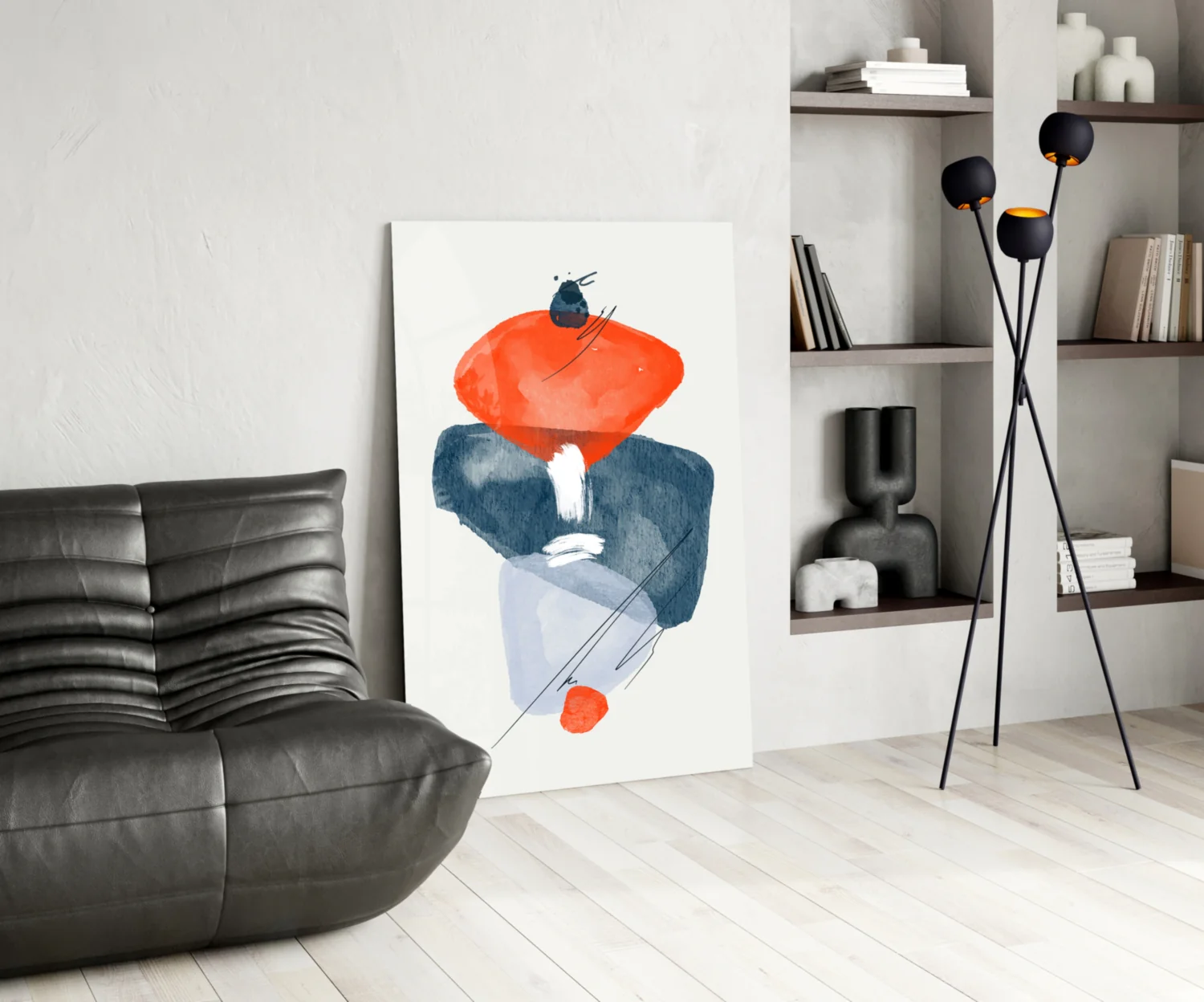 Abstract Shapes Glass Wall Art - Image 7