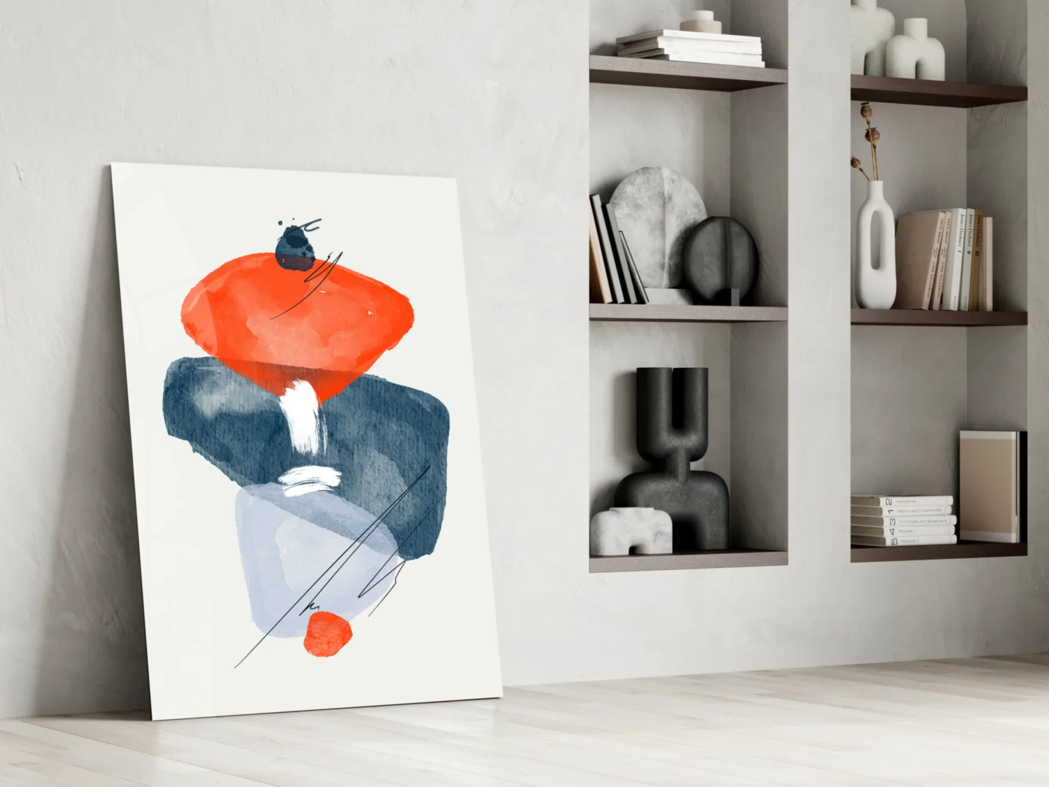 Abstract Shapes Glass Wall Art - Image 8