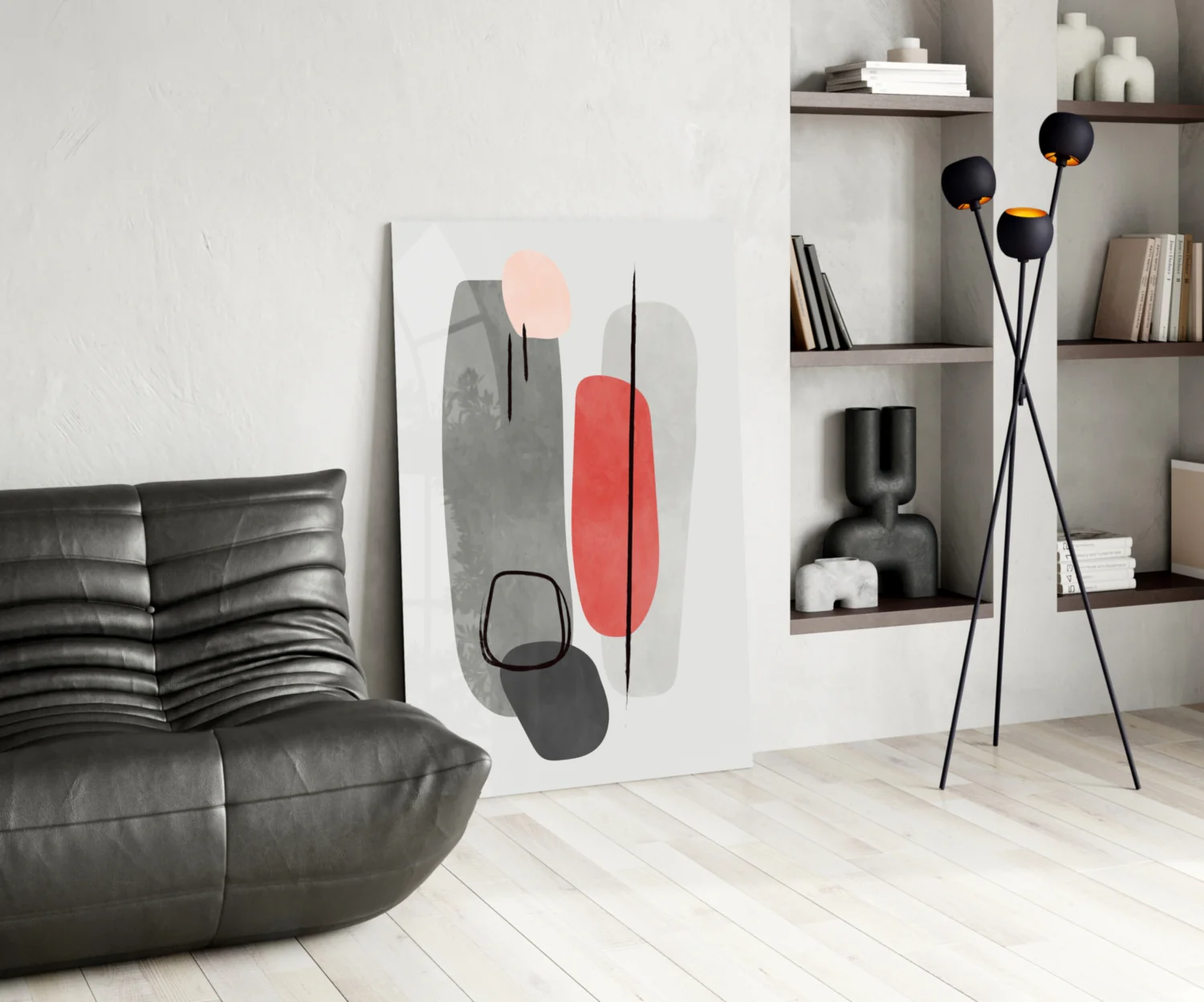 Abstract Shapes Glass Wall Art - Image 7