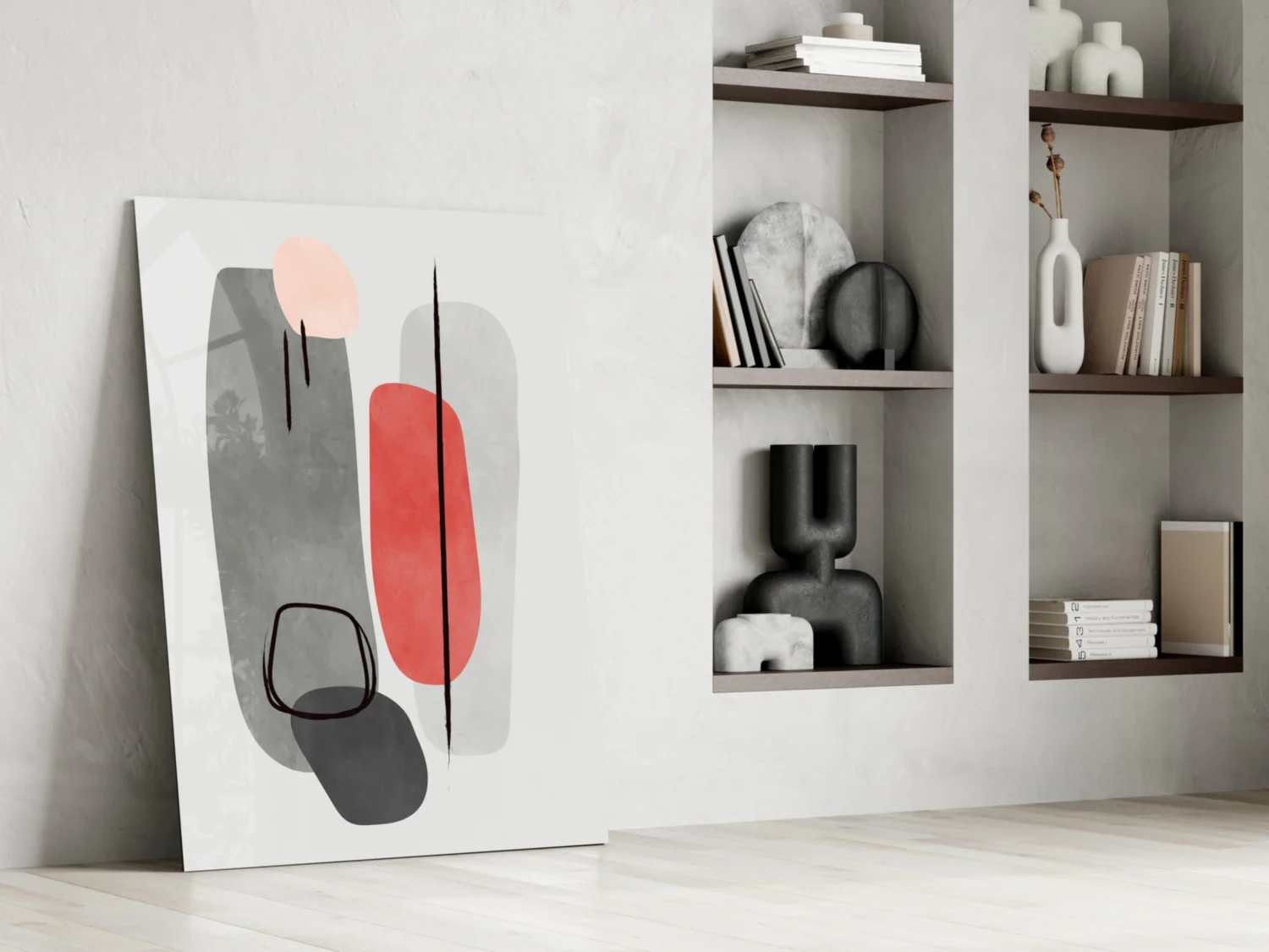 Abstract Shapes Glass Wall Art - Image 8