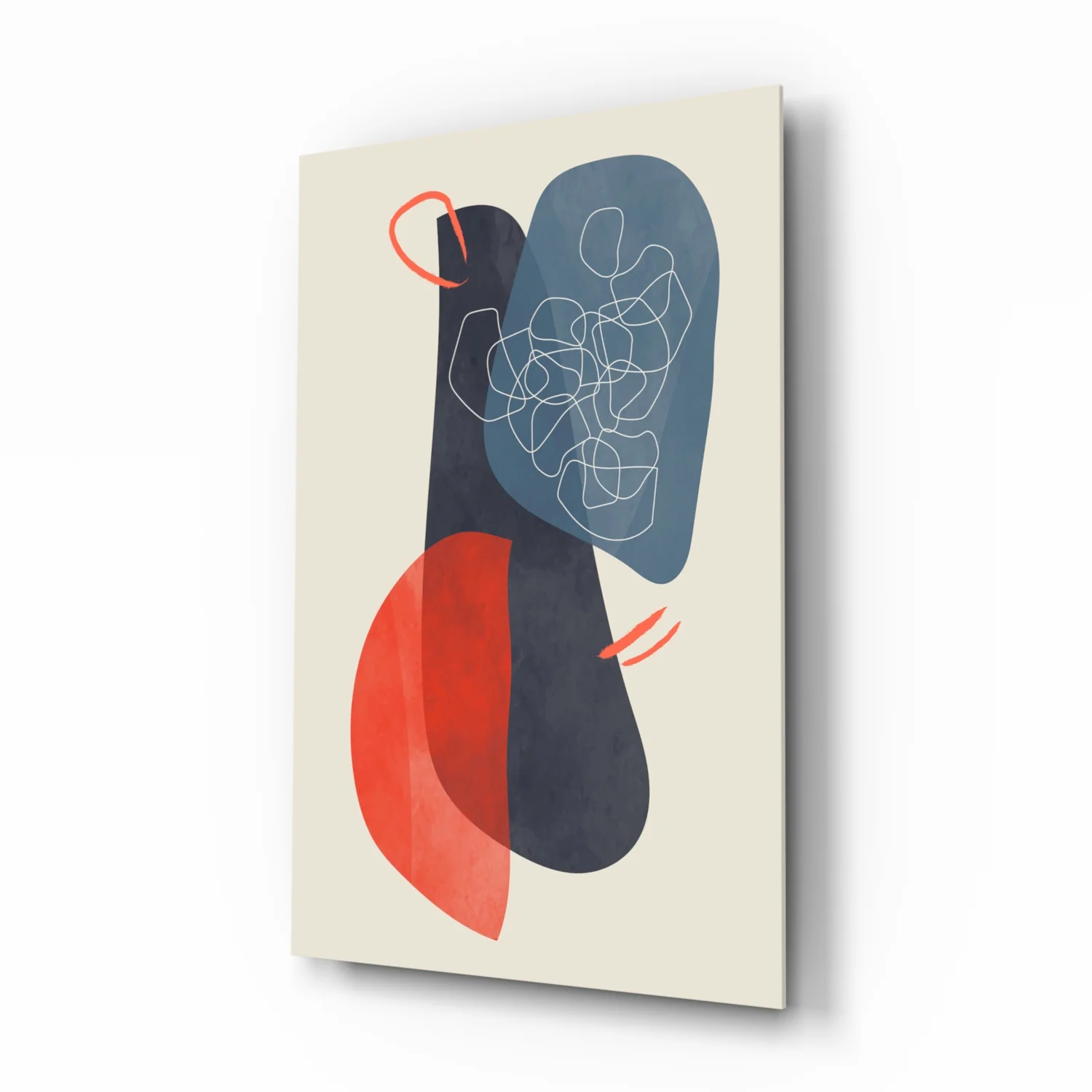 Abstract Shapes Glass Wall Art - Image 3
