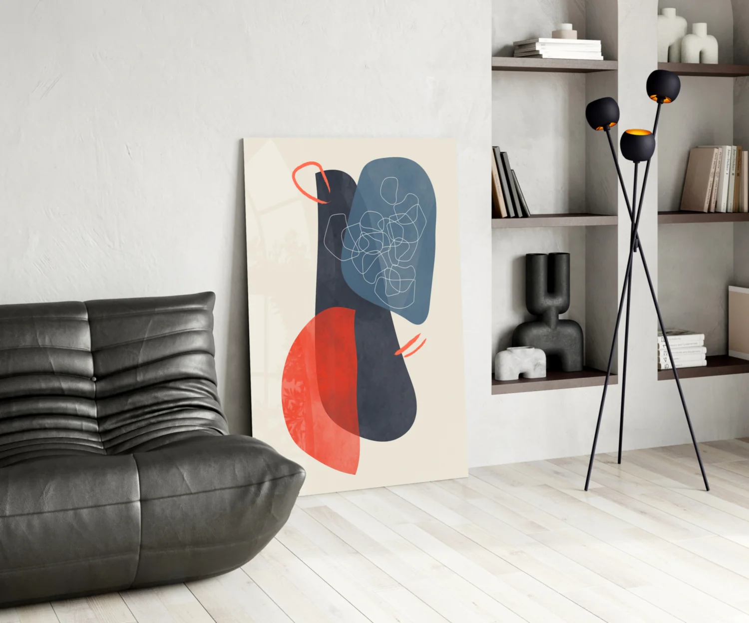 Abstract Shapes Glass Wall Art - Image 7