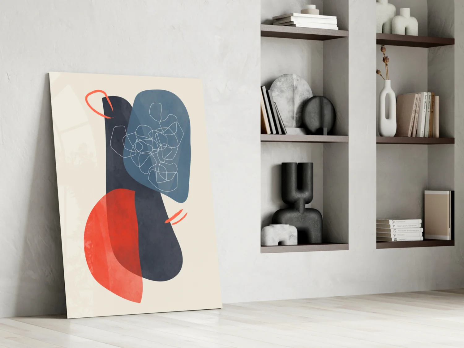Abstract Shapes Glass Wall Art - Image 8