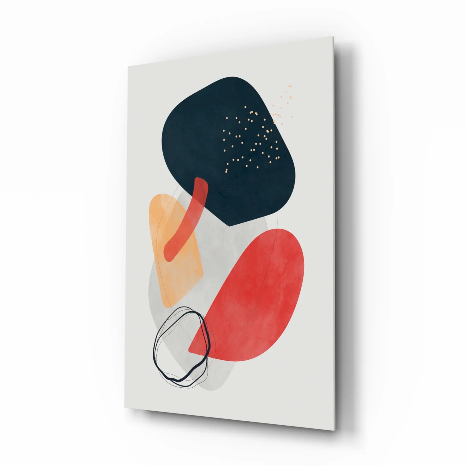 Abstract Shapes Glass Wall Art - Image 3