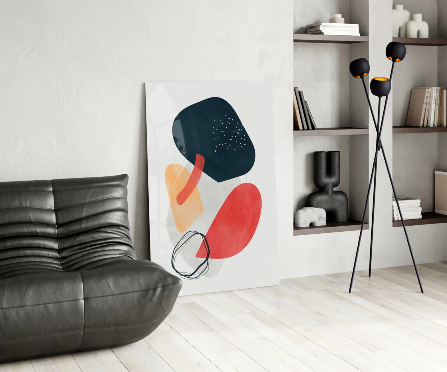 Abstract Shapes Glass Wall Art - Image 7