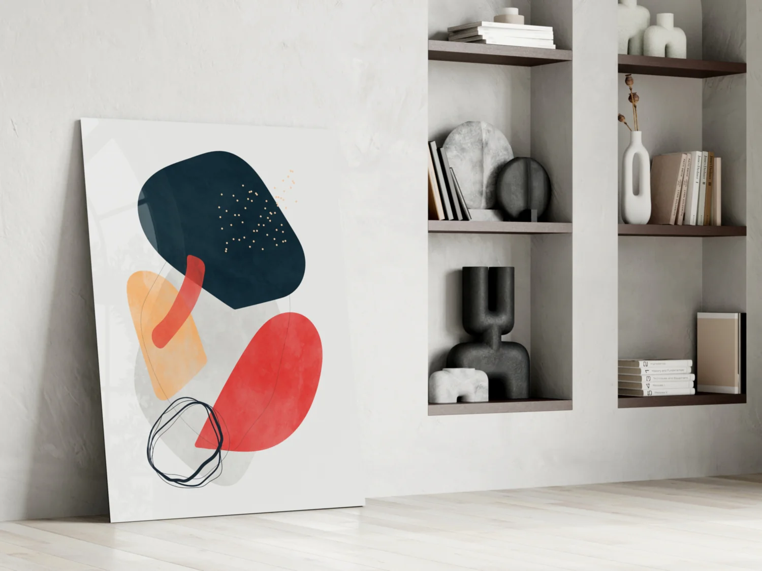 Abstract Shapes Glass Wall Art - Image 8