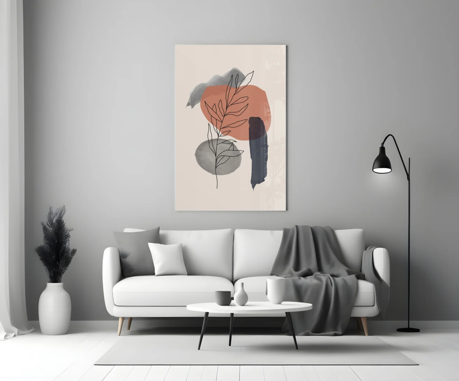 Abstract Shapes Glass Wall Art - Image 4