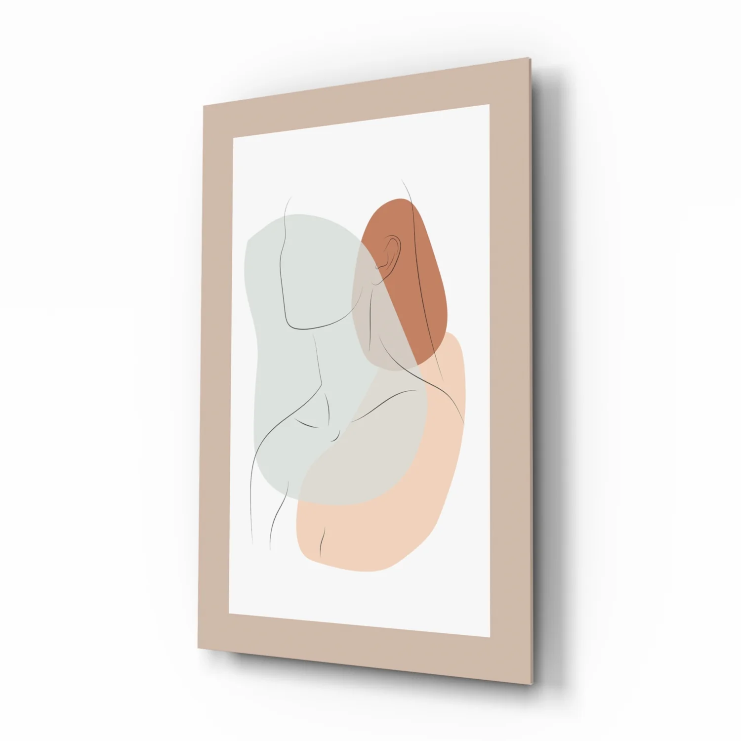 Abstract Shapes Glass Wall Art - Image 2