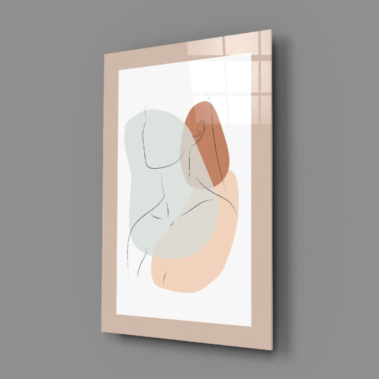 Abstract Shapes Glass Wall Art - Image 3
