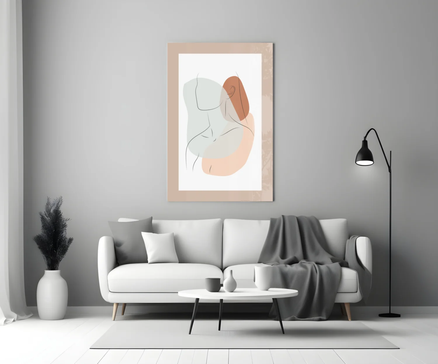 Abstract Shapes Glass Wall Art - Image 4