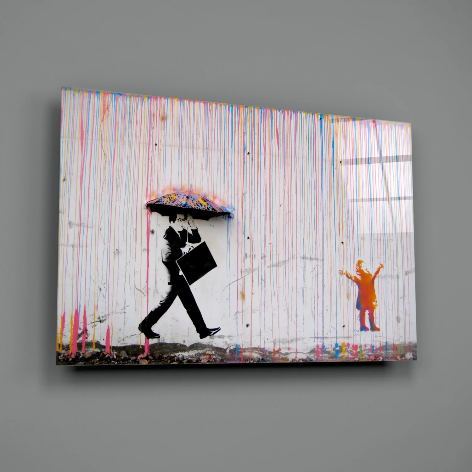 Color of Rain - Banksy Glass Wall Art - Image 3