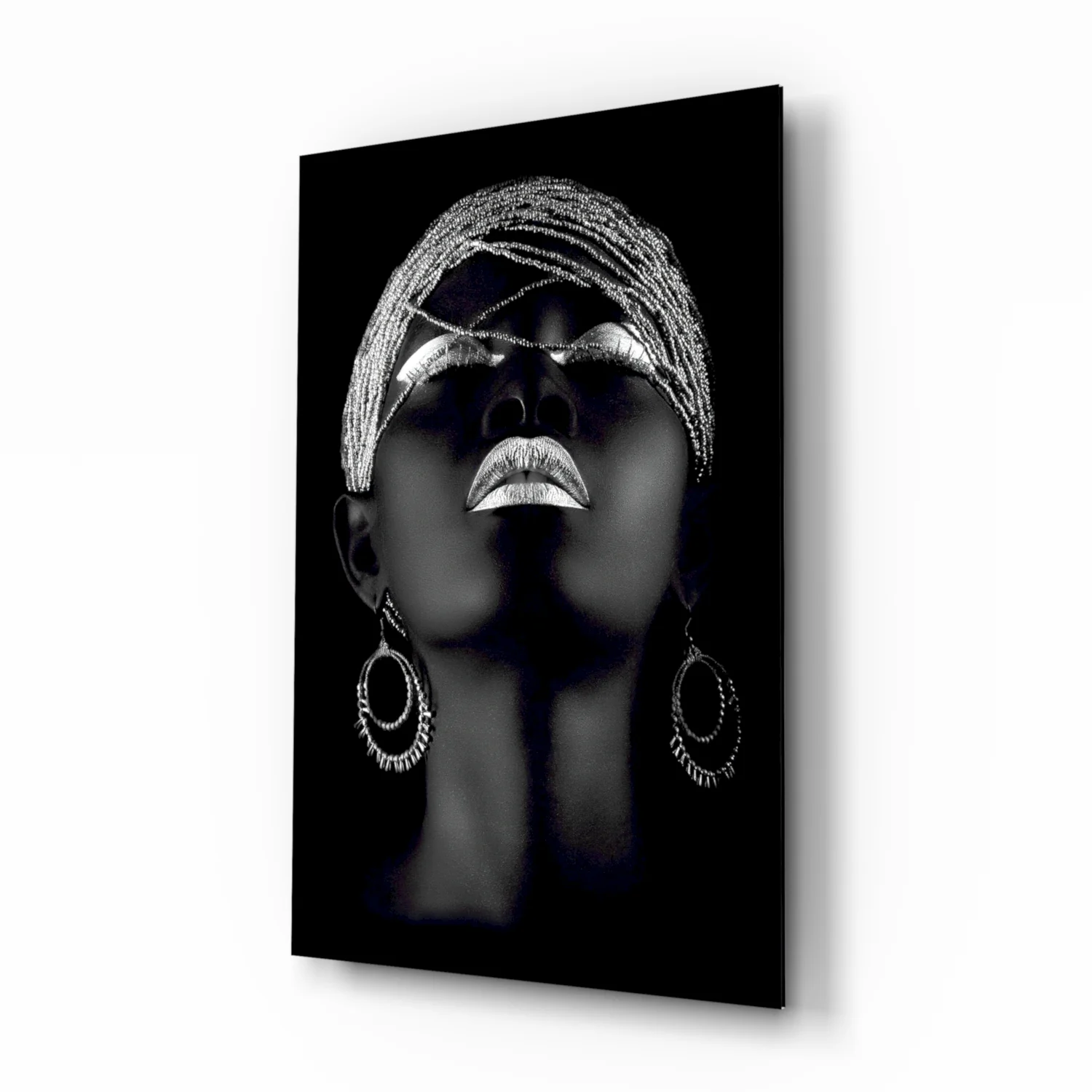 Silver Woman Glass Wall Art - Image 2