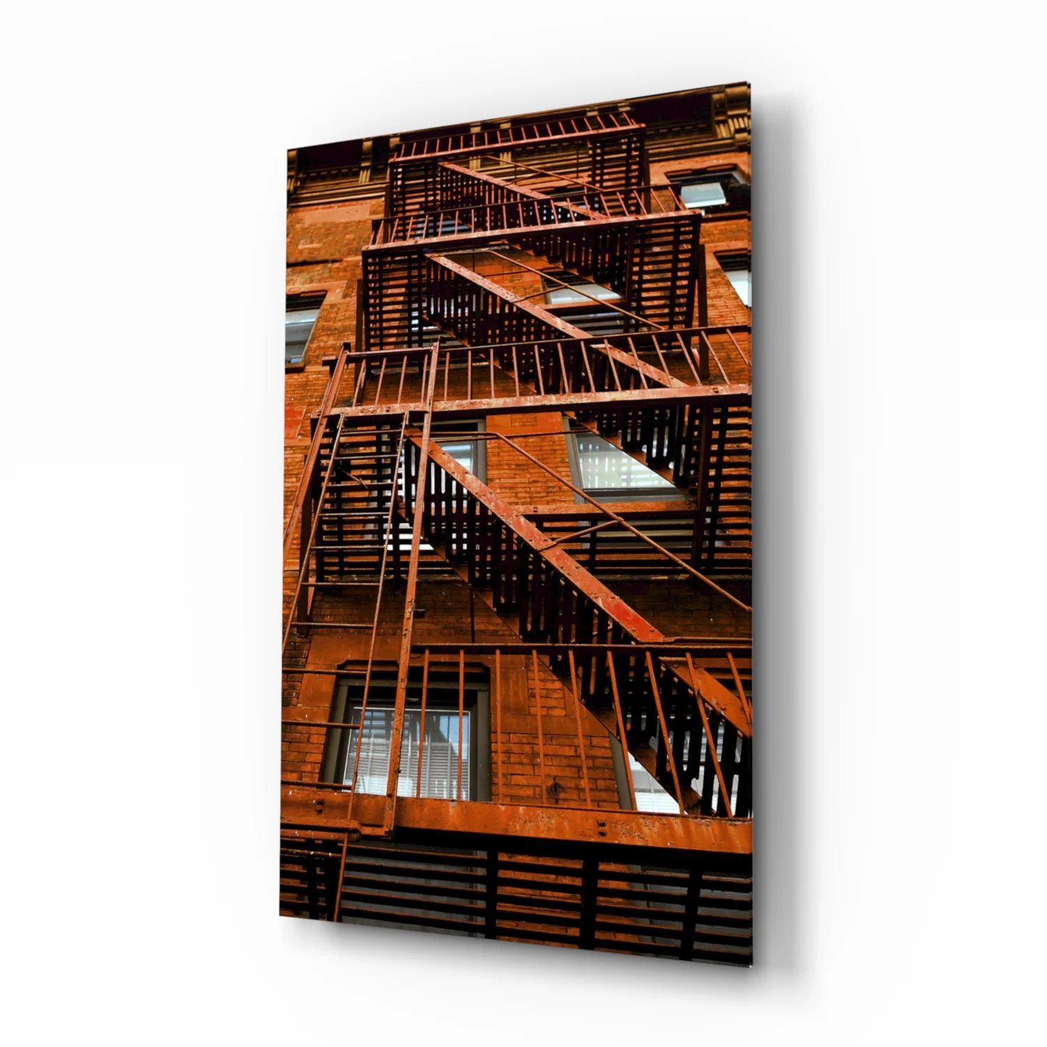 Orange Stairs Glass Wall Art - Image 2