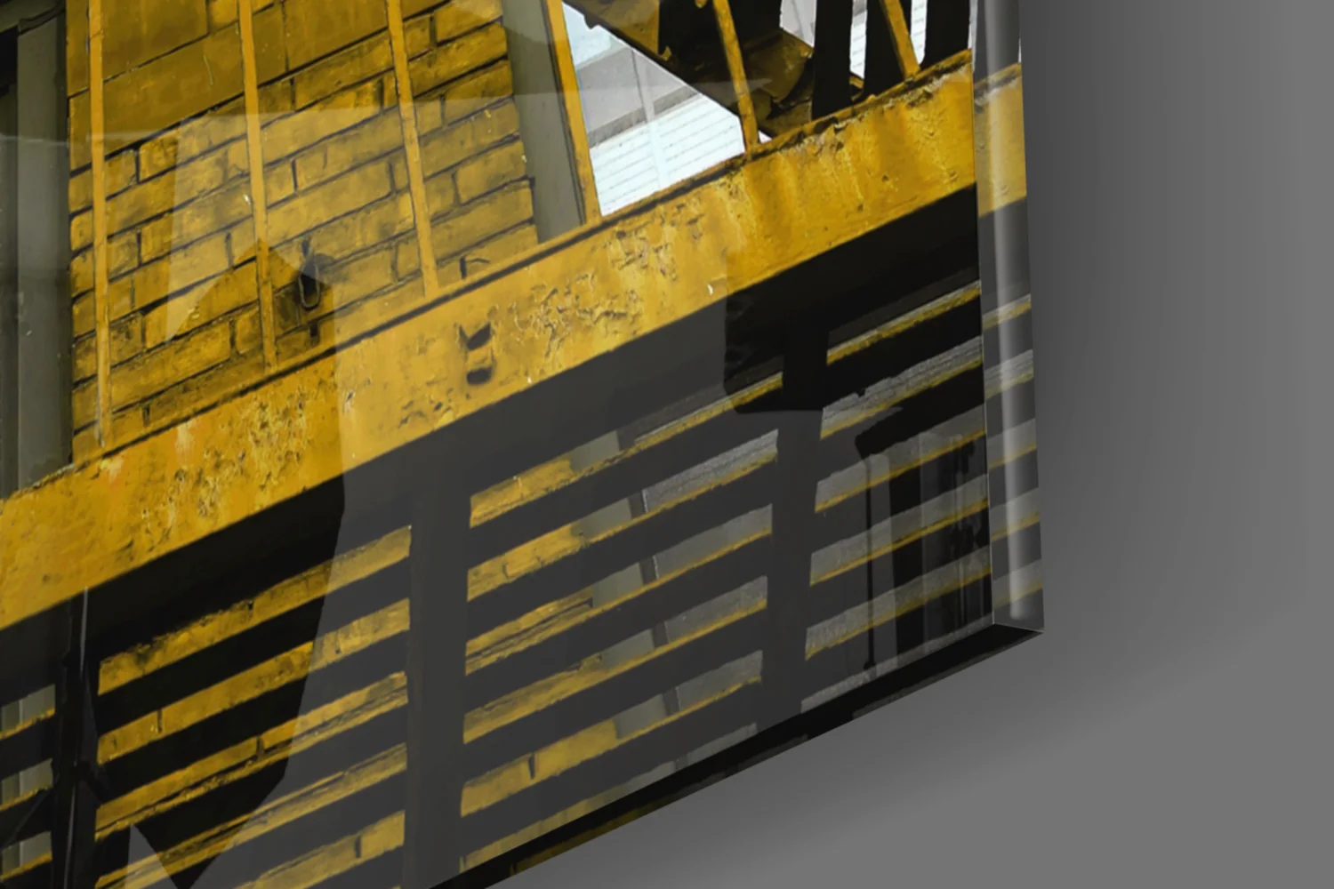 Yellow Stairs Glass Wall Art - Image 8
