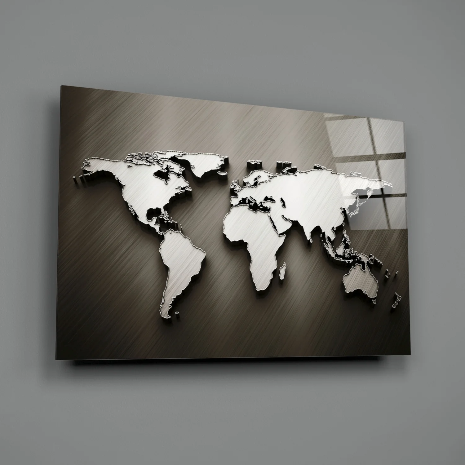 World Map Glass Wall Art - Image 3