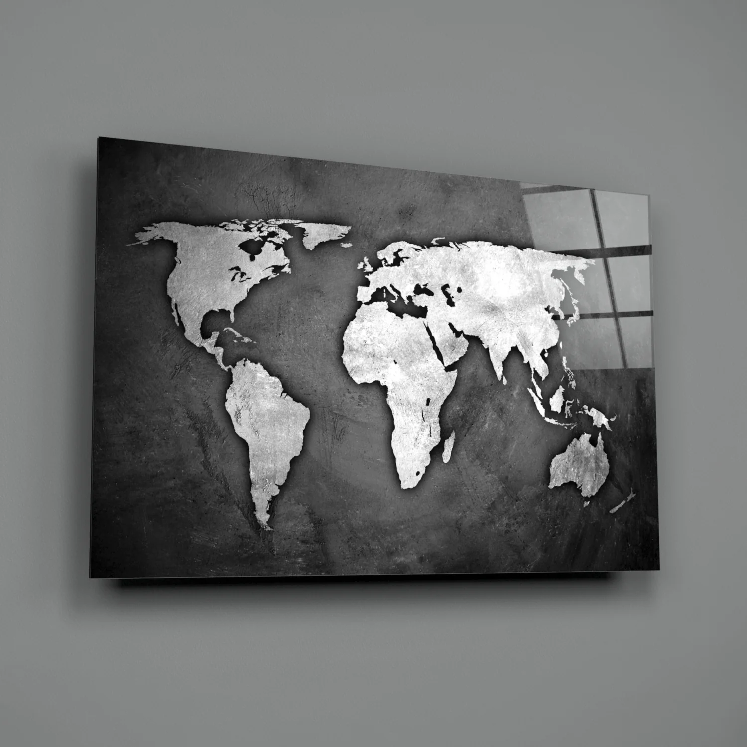 World Map Glass Wall Art - Image 3